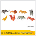 Educational 8pcs animal play set Soft rubber animal toys for kids OC0230548